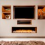 Contemporary refurbishment of Islington residence | Living room fireplace and media unit | Interior Designers